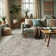 Tapis gris clair à motif floral Tyngsborough
