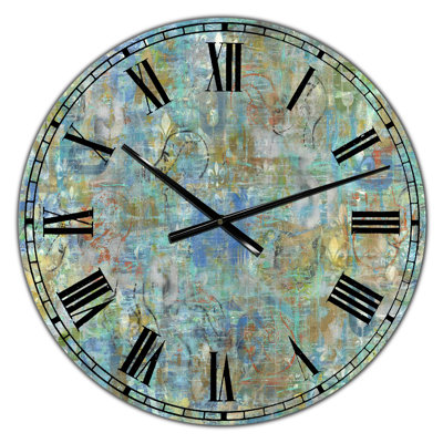 Mind Blown - Abstract Round Metal Clock