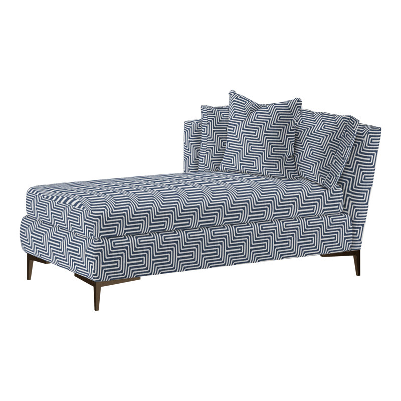 Aiden Chaise Lounge, Antique Bronze, Left Hand Facing, Rise Fern (Performance fabric) 1357-34