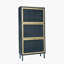 Range-chaussures 3 portes en métal, armoire de rangement pour chaussures moderne autoportante