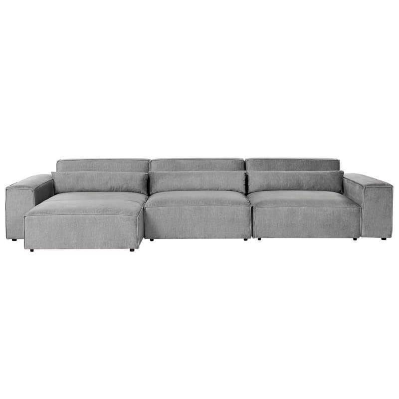 Boleslovas 3 Seater Sofa & Chaise, Right Hand Facing, Grey