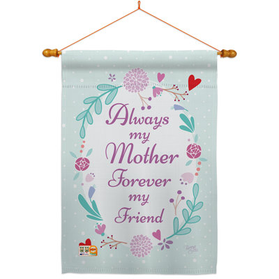 Double Sided 40'' H x 28'' W Polyester Mother's Day Flag Set