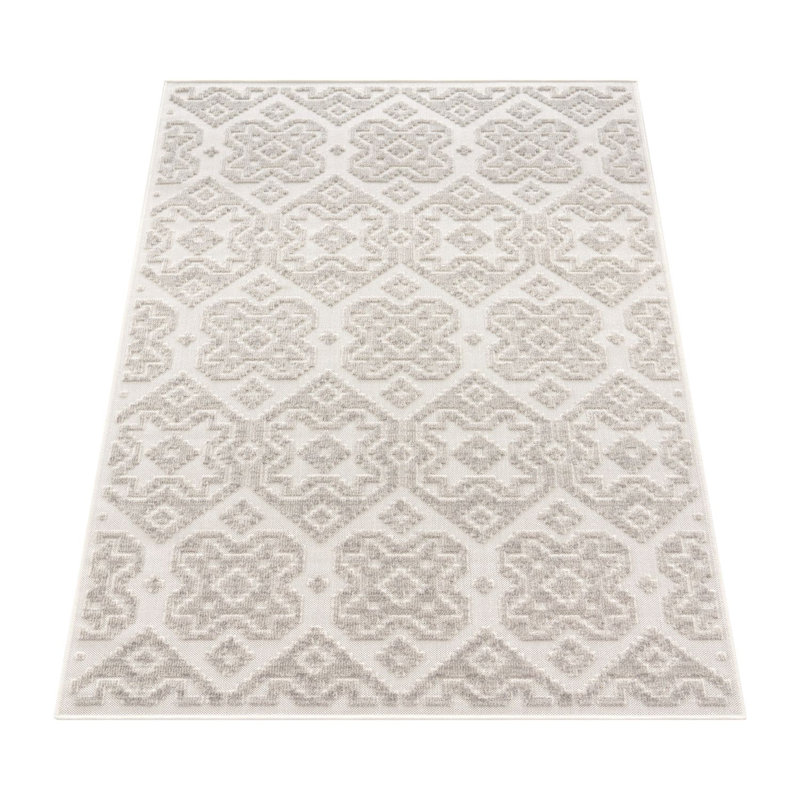 Harkesh Geometric Indoor / Outdoor Rug, Rectangle 6'7" x 9'6"