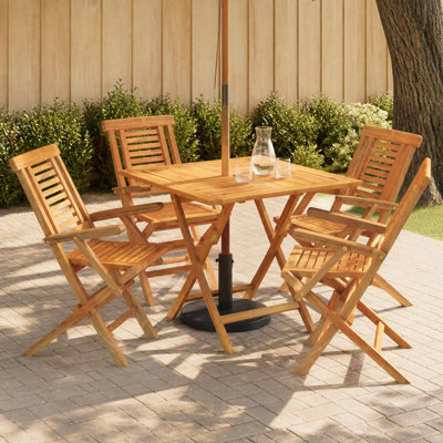 Teak Solid Wood Patio Dining Set