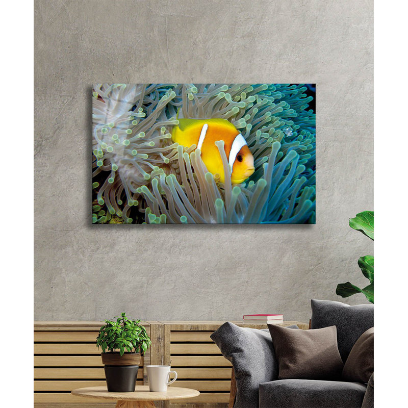 Élégante peinture décorative en verre trempé 18,1 po x 28,3 po | 100% verre trempé, épaisseur: 0,16 pouce | Superbe œuvre d'art pour la décoration intérieure, le salon et les espaces de bureau, durable et facile à nettoyer