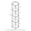 Bibliothèque standard en plastique H 57,7 po x l 11,6 po Juarez-2116810546