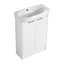 Meuble-lavabo autoportant de 23 po avec lavabo et support de rangement, portes à fermeture douce-121086258
