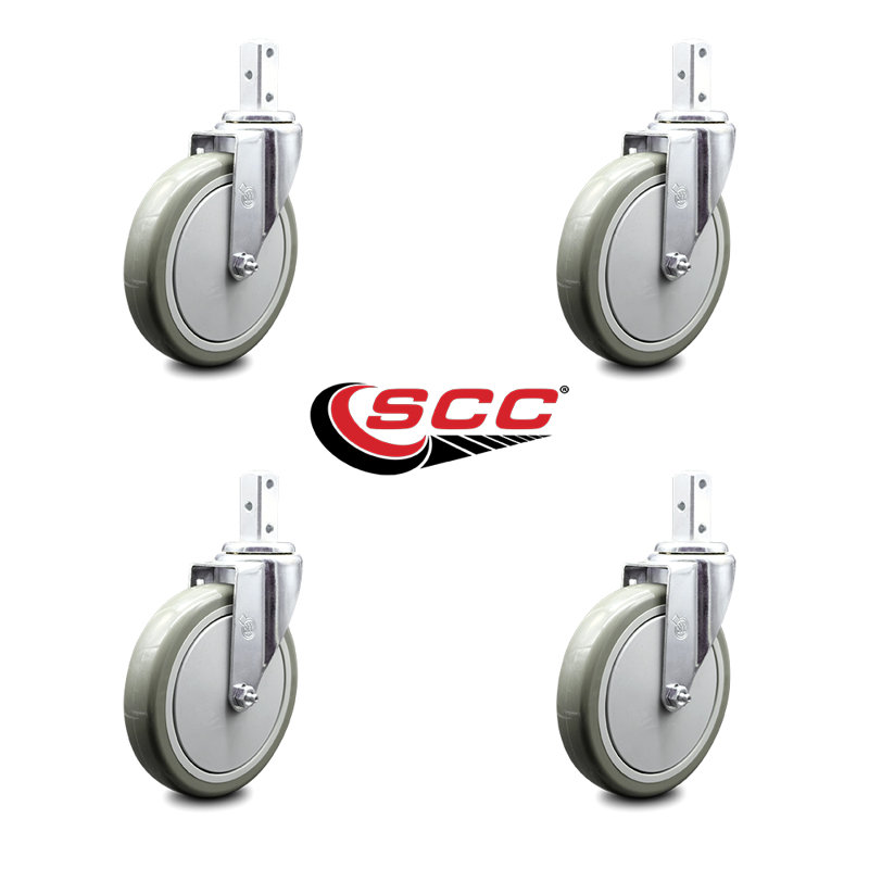 Polyurethane Swivel Square Stem Caster