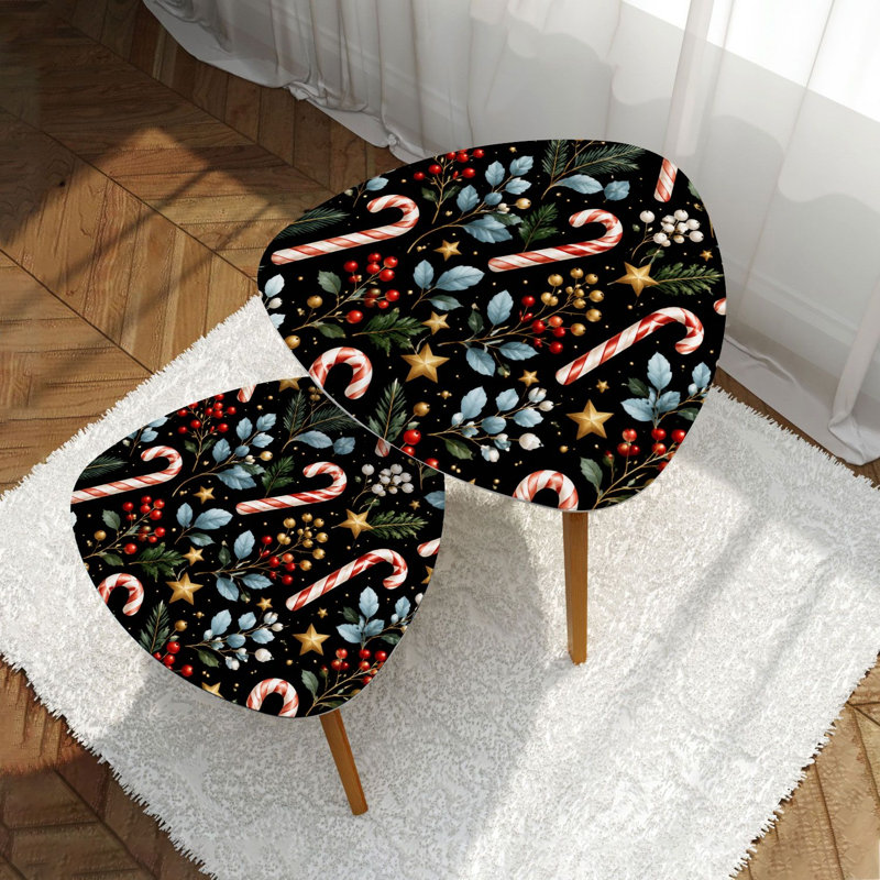 Ensemble de 2 tables basses gigognes Triangle