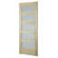 Porte de grange en verre et bois non fini sans trousse de quincaillerie d'installation-40653070