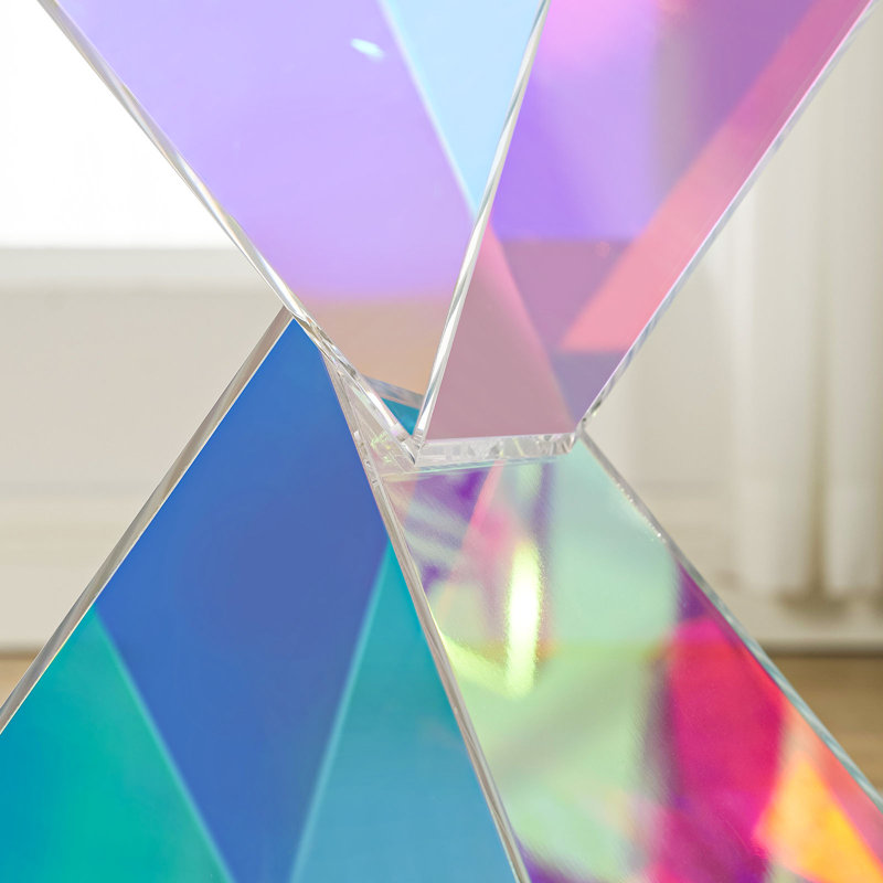 Acrylic End Table, Iridescent