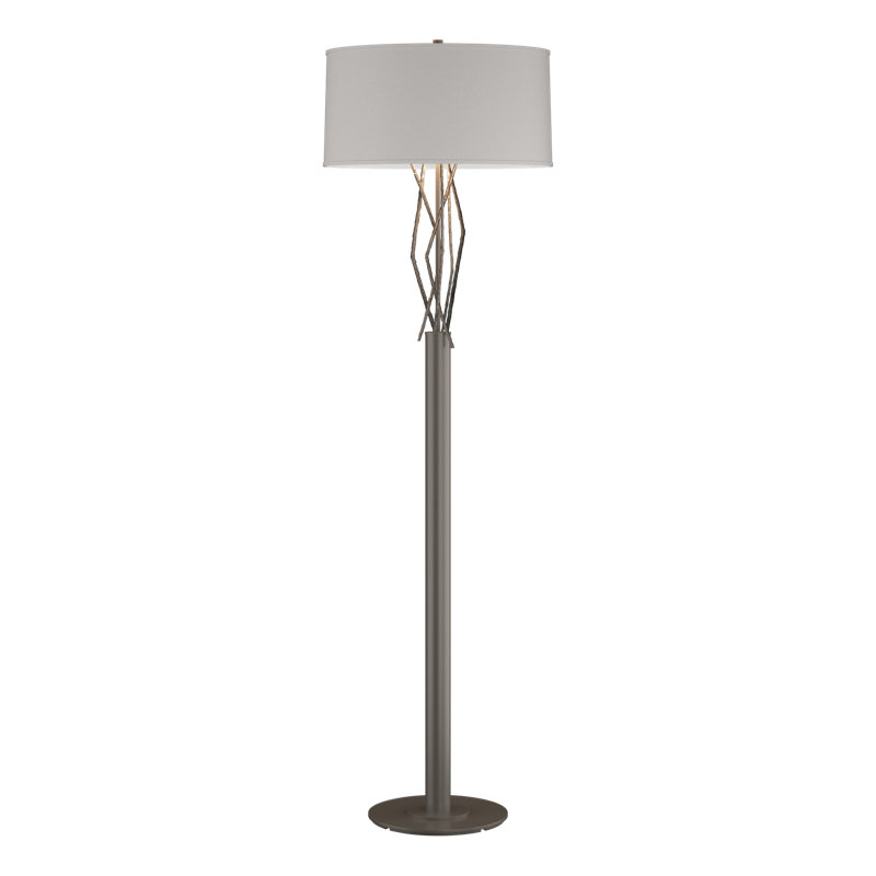 Brindille 61" Floor Lamp, Flax, Dark Smoke