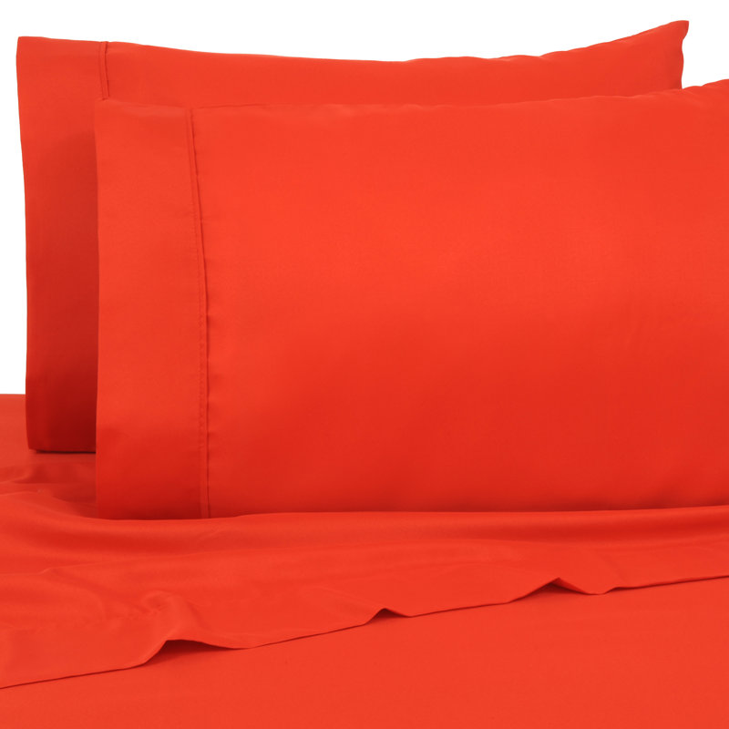 Microfiber Sheet Set, Full Sheet Set, Bright Red