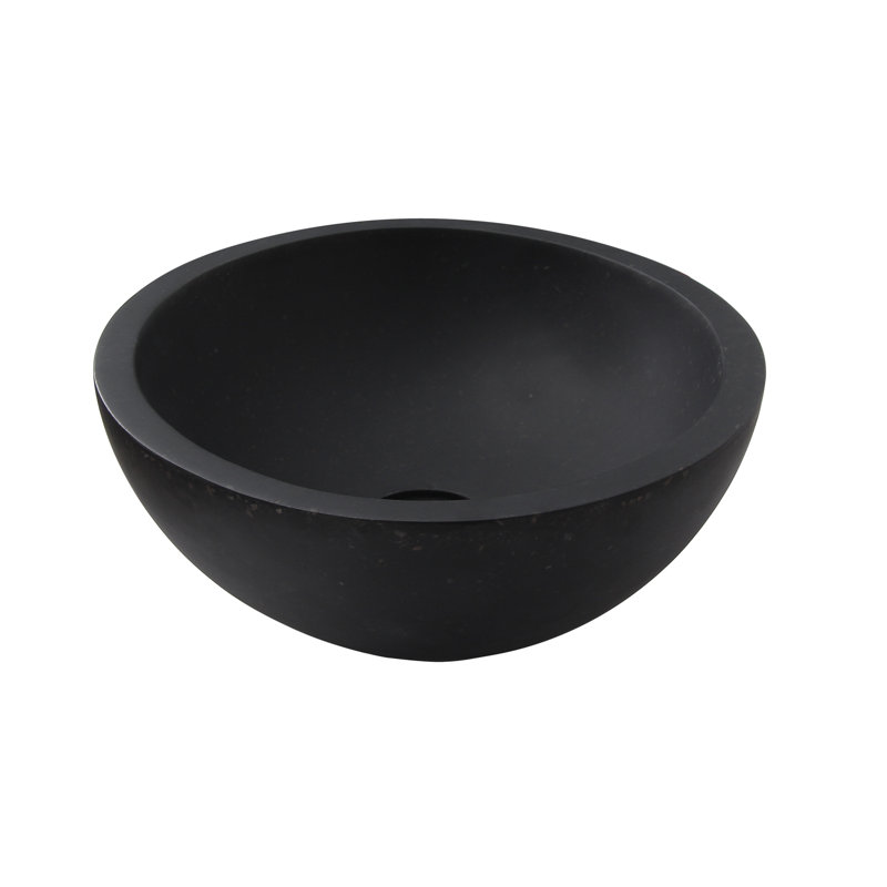 Barclay Caspar 13.5'' Concrete Oval Bathroom Sink, Black
