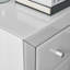 Nekizia Small Slimline 3 Drawer Mirrored Bedside Cabinet - Luxury Modern Bedside Table Nightstand-1964665995