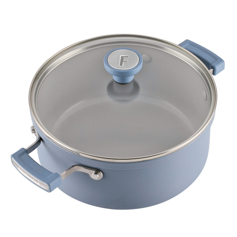 Farbeware Truecook Ceramic Plus Induction Nonstick Cookware Set, 12-Piece, Steel Blue