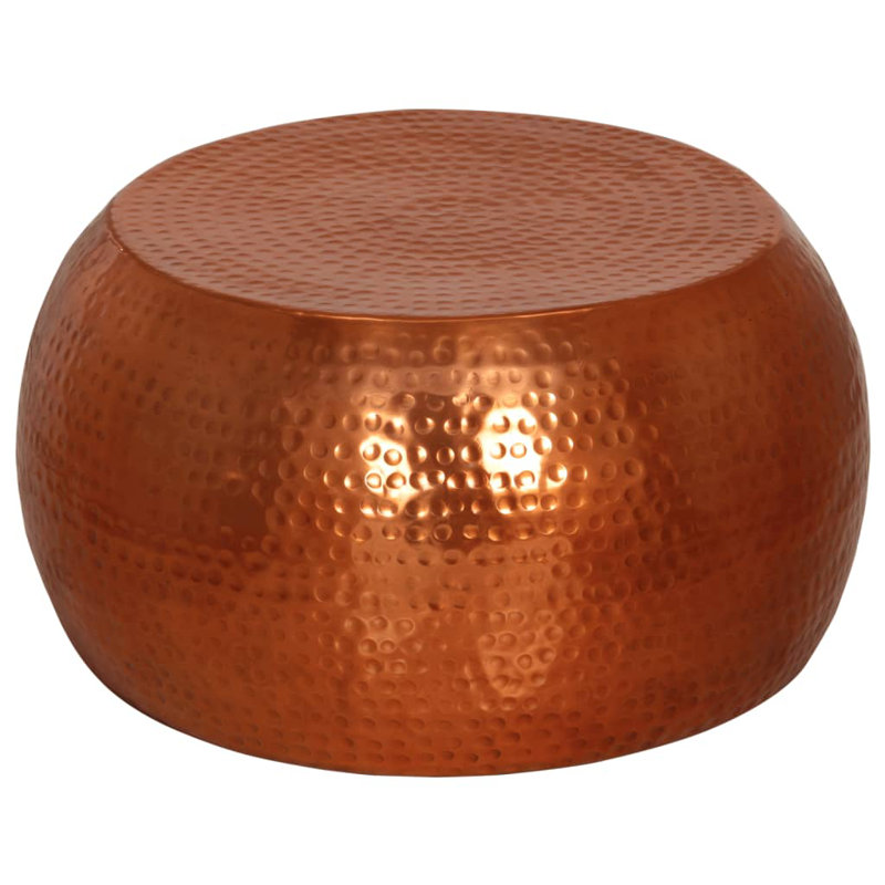 Solid Coffee Table, 28cm H x 55cm L x 55cm W, Brass