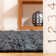 Stadler Hand Woven Leather/Cotton Solid Color Rug in Light Gray/Black