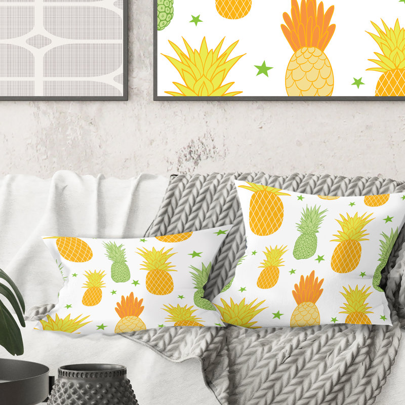Coussin Pineapple Summer Bliss II - Mid-Century, 18 po x 18 po