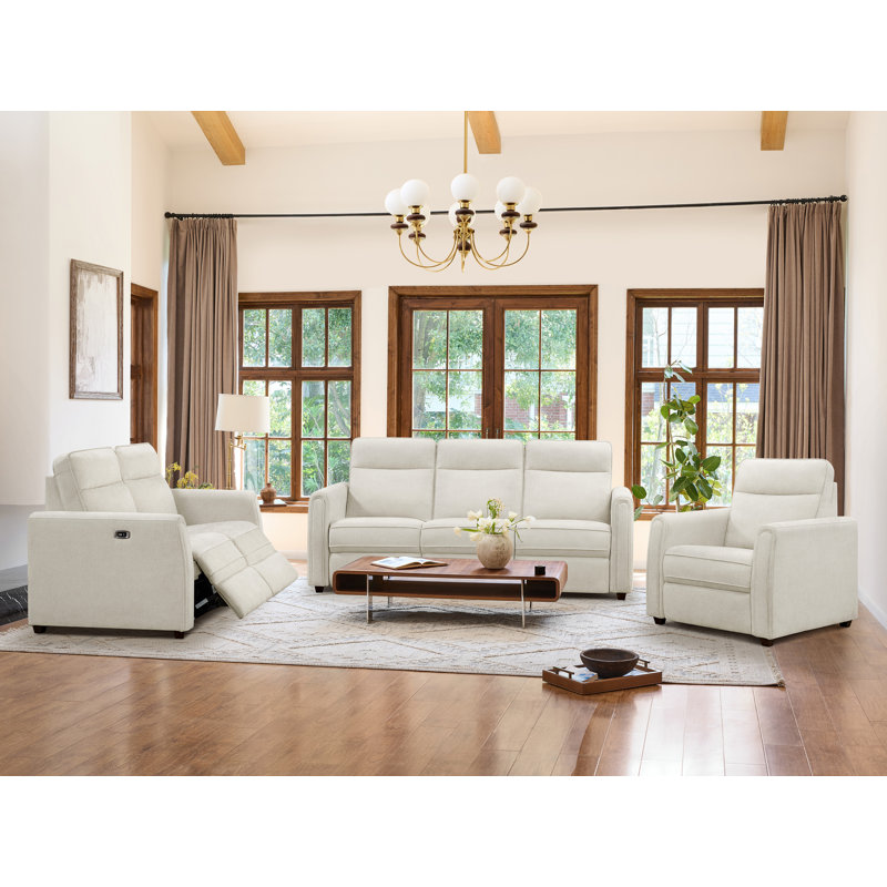 Zero Wall 3-PC Power Reclining Living Room Set With USB & Type C
