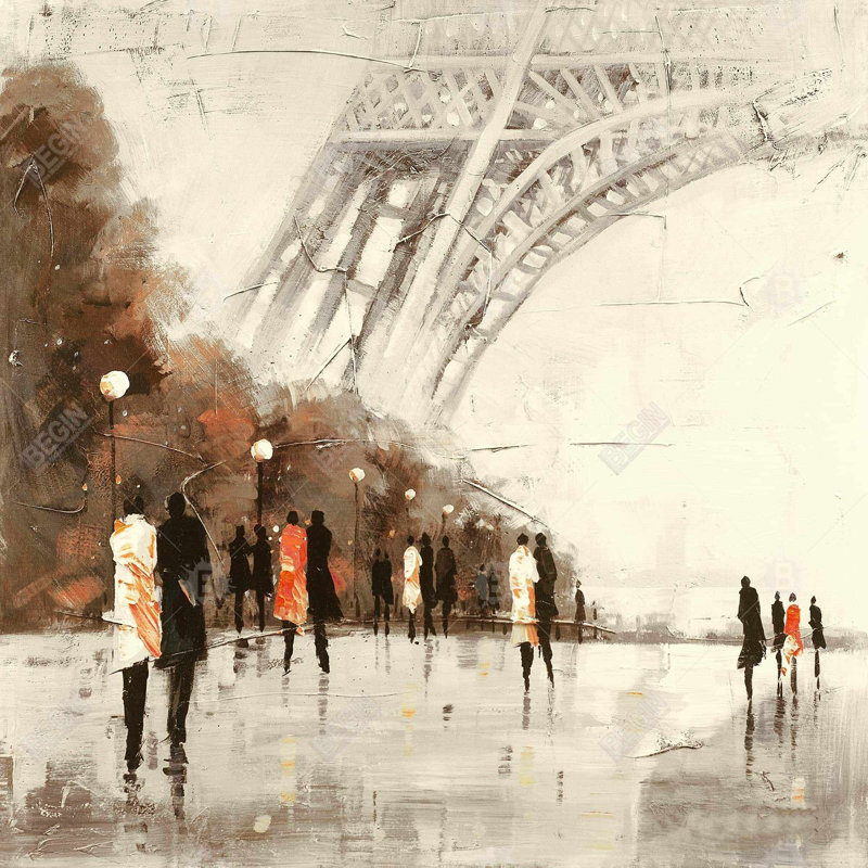 Toile de chambre contemporaine | Décoration de tour Eiffel