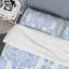 Blue Damask I - Ensemble de housse de couette à motif abstrait - Microfibre de polyester-1434823903