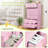 Large 7-Drawer Dresser For Bedroom And Chest Of Drawers With Sturdy Construction Wood Storage Organizer For Closet In Pink-2108874932
