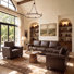 3 Piece Faux Leather Standard Living Room Set