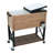 Permasteel 80-Qt Oak Wood Outdoor Patio Cooler with Wicker Bottom Shelf