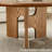31.5" Round Coffee Table with Sculptural Abstract Base, Industrial Design Modern Wood Center Table for Living Room