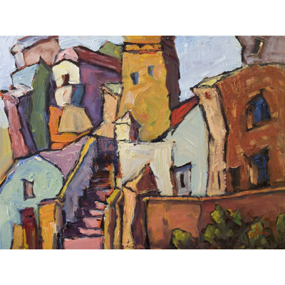 Shapes Of Santorini By John Beard - Gallery Wrapped Canvas Print