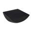 Table basse Joanie | Plateau carré 36 po | Bois de manguier noir mat fabriqué à la main | Base cylindrique arrondie