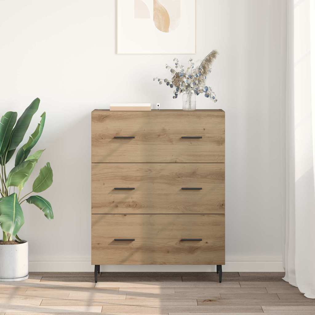 Sideboard Old Wood 69.5 X 34 X 90 Cm Engineered Wood And Iron