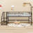 Twin Mid Loft Bed With Integrated Storage Stairs And Guardrails-1351701773