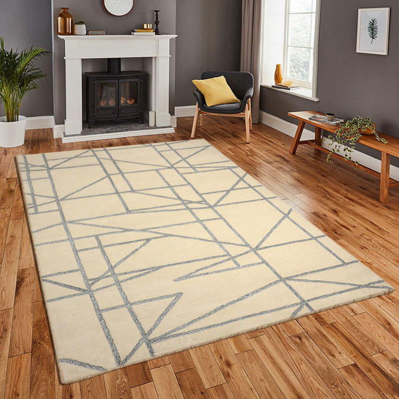 Ansel Wool Geometric Indoor Rug, Rectangle 9' x 12'