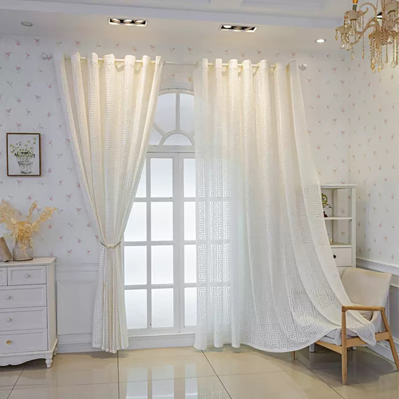 Panneau de rideau semi-diaphane avec œillets Aurelia, Or champagne, 1, L 52 po x L 96 po