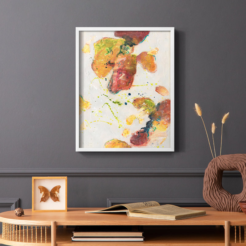 Séduisant «Love II», reproduction encadrée - bois massif, Blanc, H 20 po x l 16 po