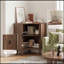 Armoire d'angle avec portes coulissantes et tablettes réglables