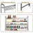 4 Tier Shoe Rack Made of Metal, Exquisitely Designed for Closets and Entryways-476478484