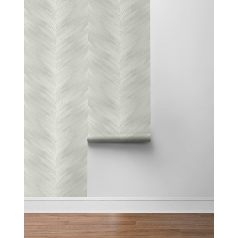 Papier peint adhésif à chevrons Harry & Grace, Gris