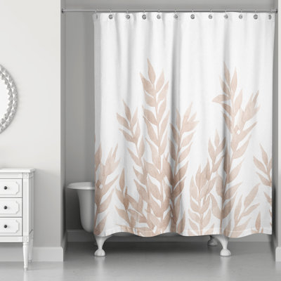 Rideau de douche simple à motif floral séché