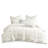 White 3 Piece Comforter - Elastic Embroidery King/ King Particular Bedding Extra