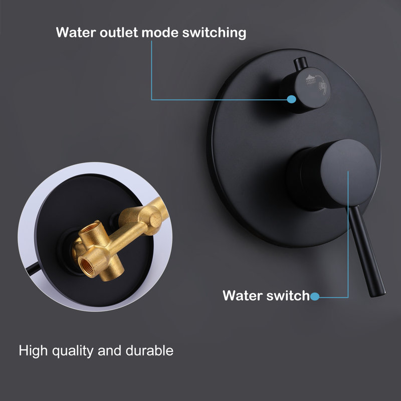All-In-One Kit with Rough in-Valve, Matte Black