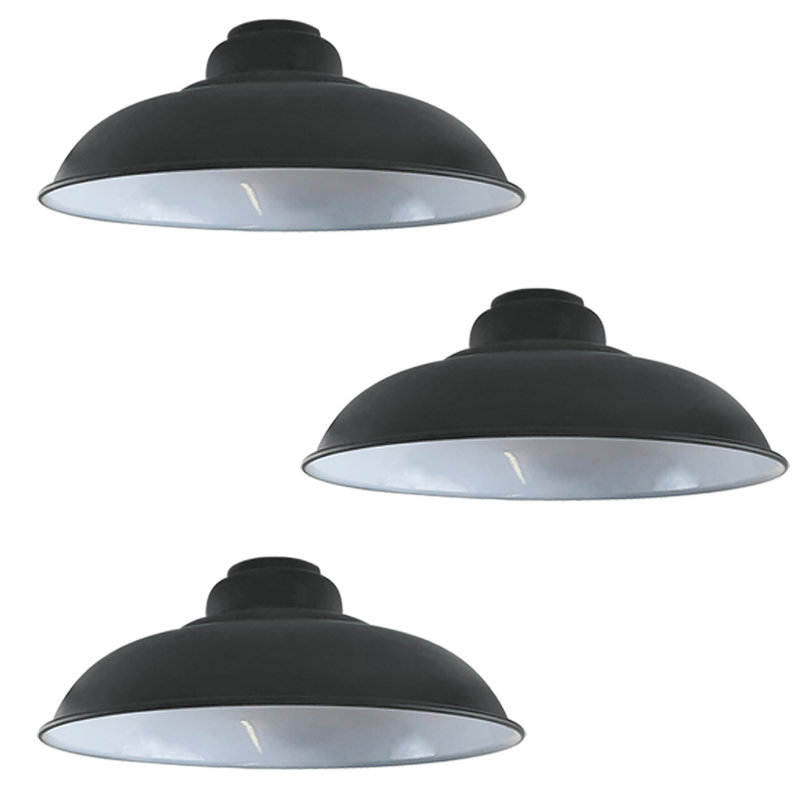 Lonnia 13.5cm H Metal Semi Curvy Lamp Shade ( Uno ), Grey