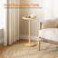 Table de bout ronde en bambou-910123400