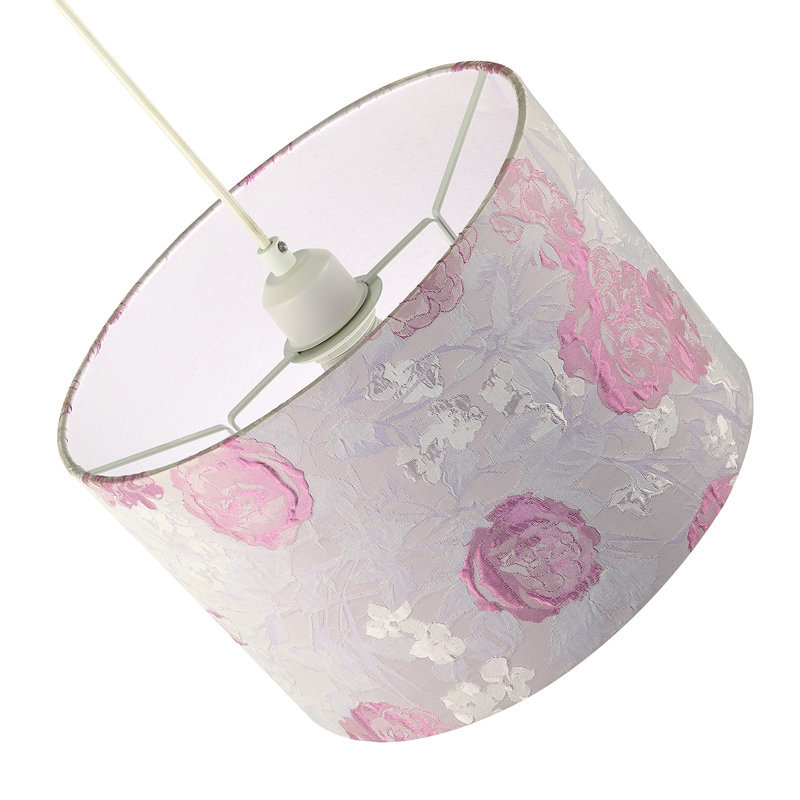 20cm H Cotton Drum Lamp Shade ( No Direct Attachment Method ) in Pink