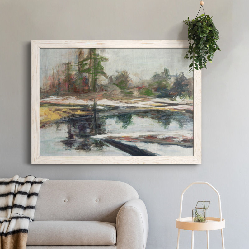 «Quiet Reflection», reproduction sur toile encadrée, Cadre blanc, H 23 po x l 32 po x P 1 po