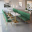 Banquette moderne en similicuir vert