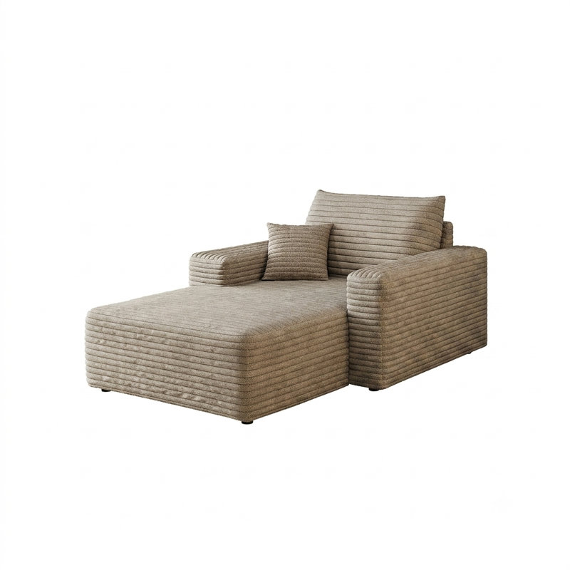 Canapé-lit modulaire moderne avec méridienne, Chameau