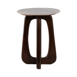 Sagebrook Home 20X15" Marble Top Accent Table, Beige/Brown